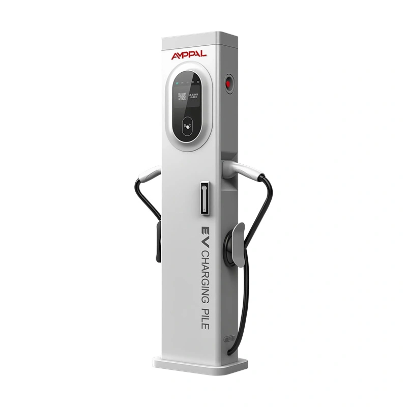 44kW Slim Tower Dual-Port AC EV Charger para sa Mga Pasilidad ng Komersyal na Paradahan